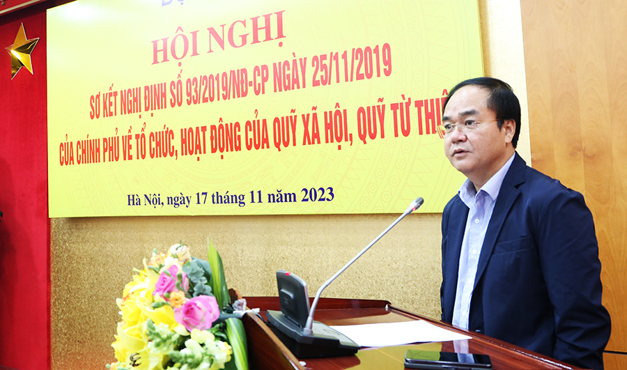 Hội nghị sơ kết Nghị định số 93/2019/NĐ-CP của Chính phủ quy định về tổ chức, hoạt động của quỹ xã hội, quỹ từ thiện